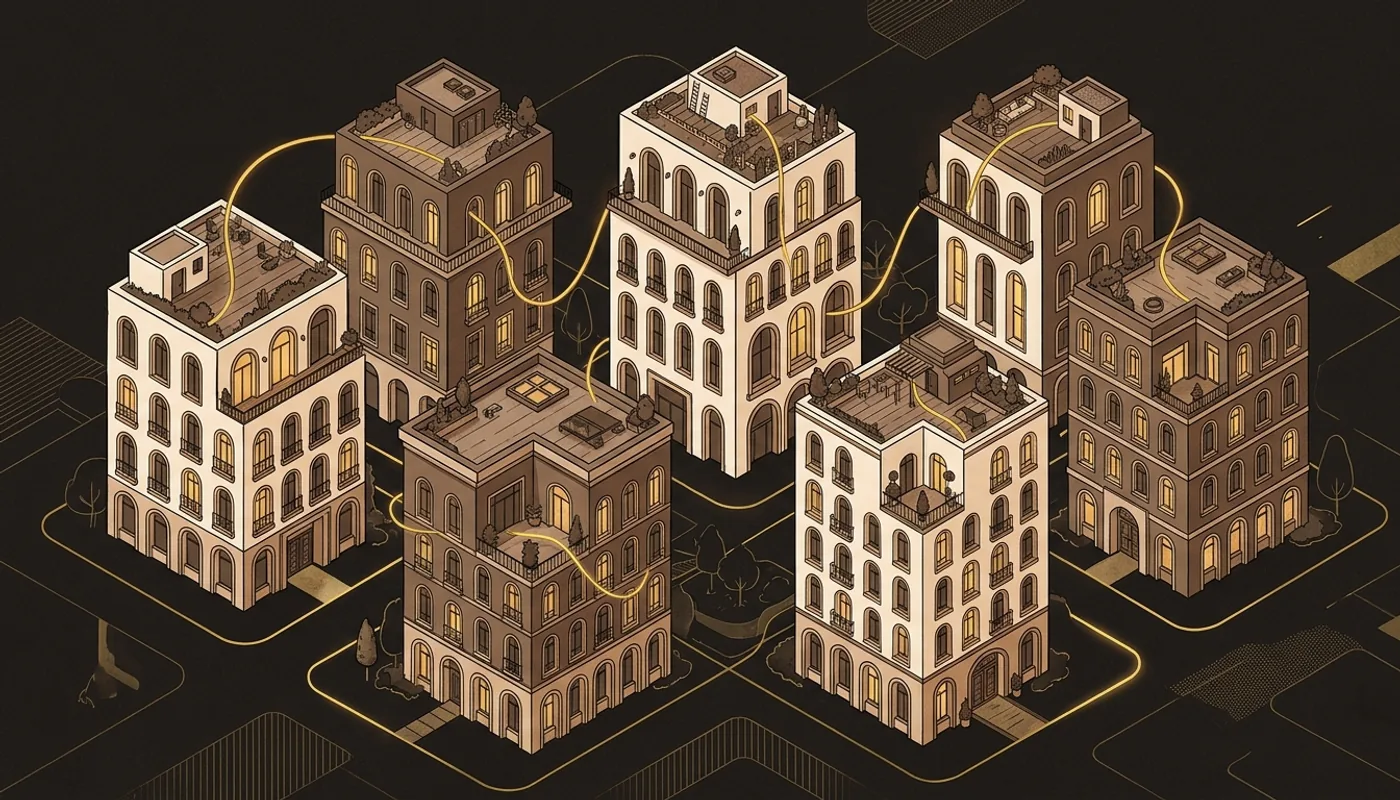A portfolio of multi-unit buildings managed in one system.